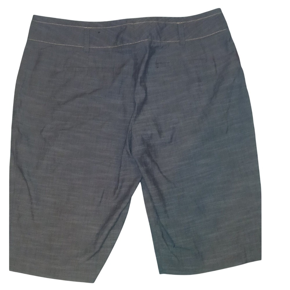 Apt. 9 Maxwell Shorts Womens 16 Blue Heathered Knee Length Preppy Minimalist